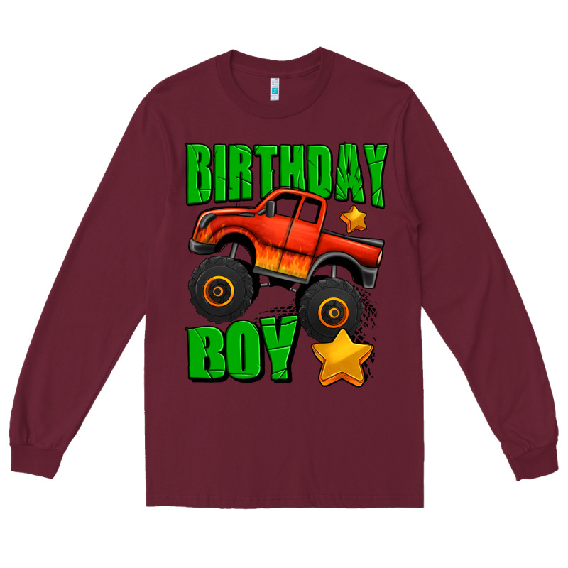 Birthday Boy Monster Truck Long Sleeve Tee by Jasminsmagicworld | Teevron