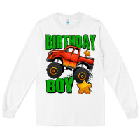 White birthday boy monster truck Long Sleeve Tee - Jasminsmagicworld