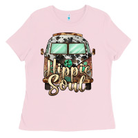 Bubblegum Pink hippie soul caravan Ladies Tee - BarkalooDesign