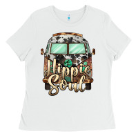 White hippie soul caravan Ladies Tee - BarkalooDesign