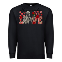 Black Skeleton all you need is love Premium Sweatshirt - FaDigitalArtStudio