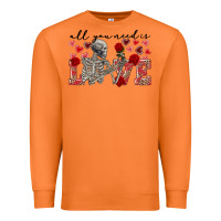Carrot Skeleton all you need is love Premium Sweatshirt - FaDigitalArtStudio