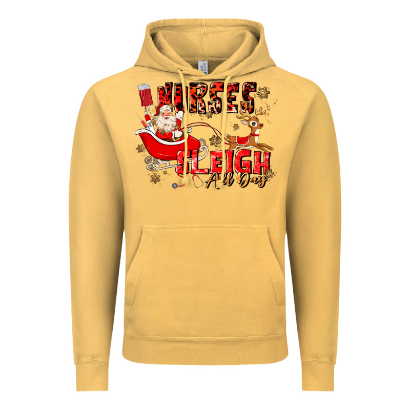 Nurses Sleigh All Day Vintage Hoodie by MaliasSmallBusiness | Teevron
