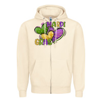 Sandshell mardi gras heart Zipper Hoodie - CowGirlArtShop