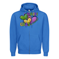 True Royal mardi gras heart Zipper Hoodie - CowGirlArtShop