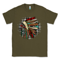 Army Green indian headdress Classic Tee - JahusDesignShop