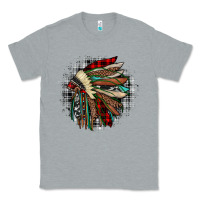 Heather Grey indian headdress Classic Tee - JahusDesignShop