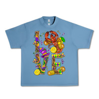 Pebble Blue Love Crawfish Mardi Gras Urban Heavy Tee - BundleAndBundleShop