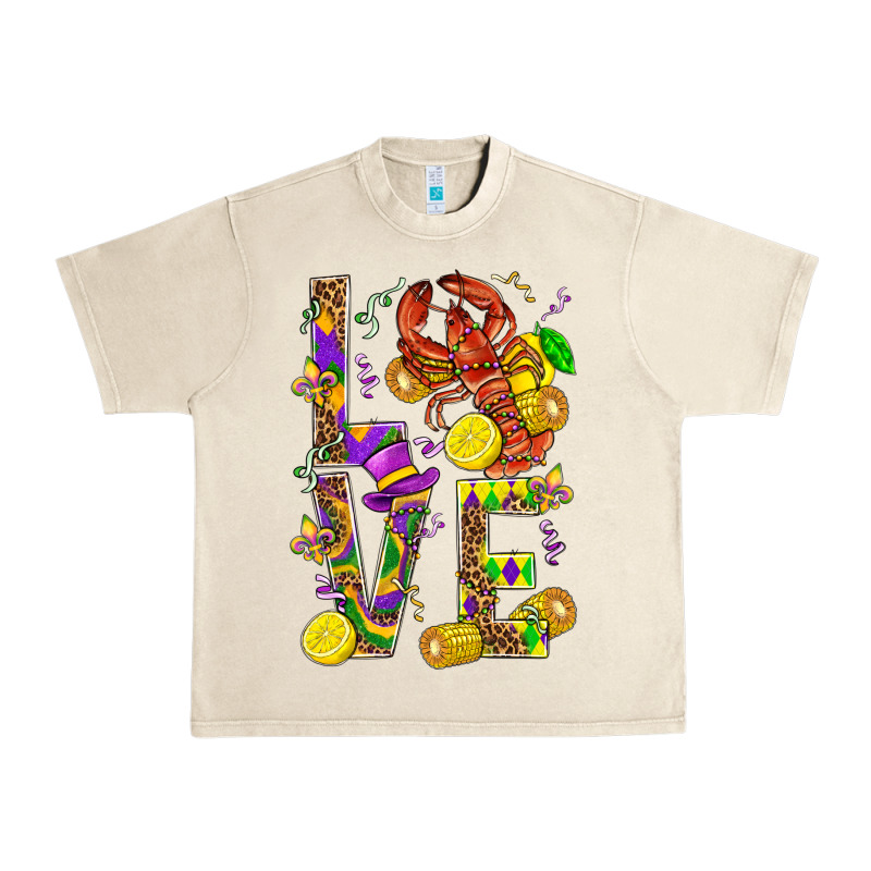 Love Crawfish Mardi Gras Urban Heavy Tee by BundleAndBundleShop | Teevron
