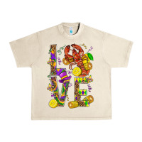 Sandshell Love Crawfish Mardi Gras Urban Heavy Tee - BundleAndBundleShop