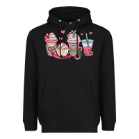 Black valentines day coffee cups Heavyweight Hoodie - OliviaCreatesArt