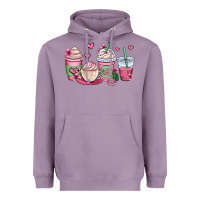 Lavender valentines day coffee cups Heavyweight Hoodie - OliviaCreatesArt