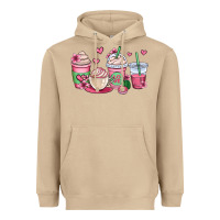 Mushroom valentines day coffee cups Heavyweight Hoodie - OliviaCreatesArt