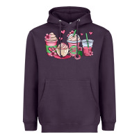 Plum valentines day coffee cups Heavyweight Hoodie - OliviaCreatesArt