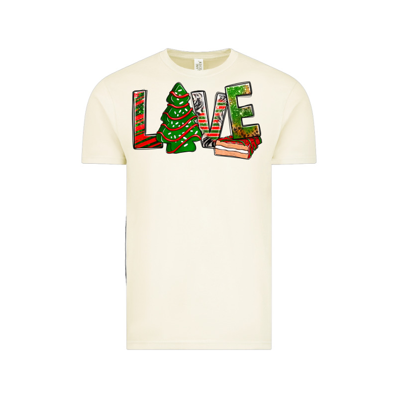 Love Christmas Tree Cake Vintage Tee by NancyCooperArtShop | Teevron