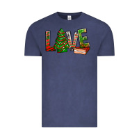 Vintage Denim Love Christmas tree cake Vintage Tee - NancyCooperArtShop
