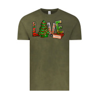 Vintage Olive Love Christmas tree cake Vintage Tee - NancyCooperArtShop