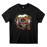 Black soccer mom with serape and leopard Heavy Core Tee - Artiststas
