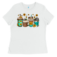 White sloth coffee cups Ladies Tee - Jasminsmagicworld