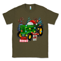 Army Green farm tractor christmas Classic Tee - MaliasSmallBusiness