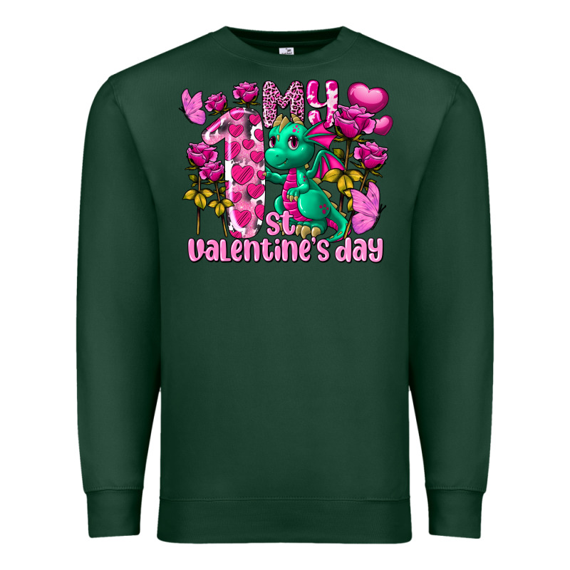My First Valentine's Day Dragon Premium Sweatshirt by FaDigitalArtStudio | Teevron