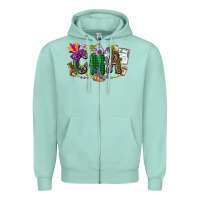 Seafoam cna mardi gras Zipper Hoodie - CowGirlArtShop