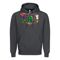 Smoke cna mardi gras Zipper Hoodie - CowGirlArtShop