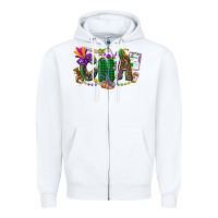 White cna mardi gras Zipper Hoodie - CowGirlArtShop