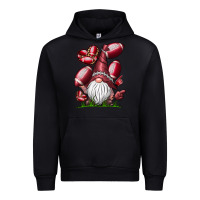 Black American Football Gnome Urban Hoodie - CowhideDigitalArt