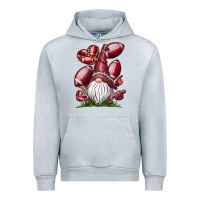 Heather Grey American Football Gnome Urban Hoodie - CowhideDigitalArt