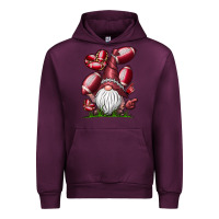 Mauve Wine American Football Gnome Urban Hoodie - CowhideDigitalArt