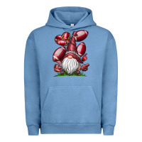 Pigment Pebble Blue American Football Gnome Urban Hoodie - CowhideDigitalArt
