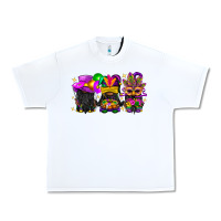 White Mardi Gras afro gnomies Urban Heavy Tee - BundleAndBundleShop