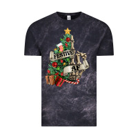 Cloud Black Festive af Christmas middle finger Vintage Tee - NancyCooperArtShop