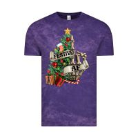 Cloud Purple Festive af Christmas middle finger Vintage Tee - NancyCooperArtShop