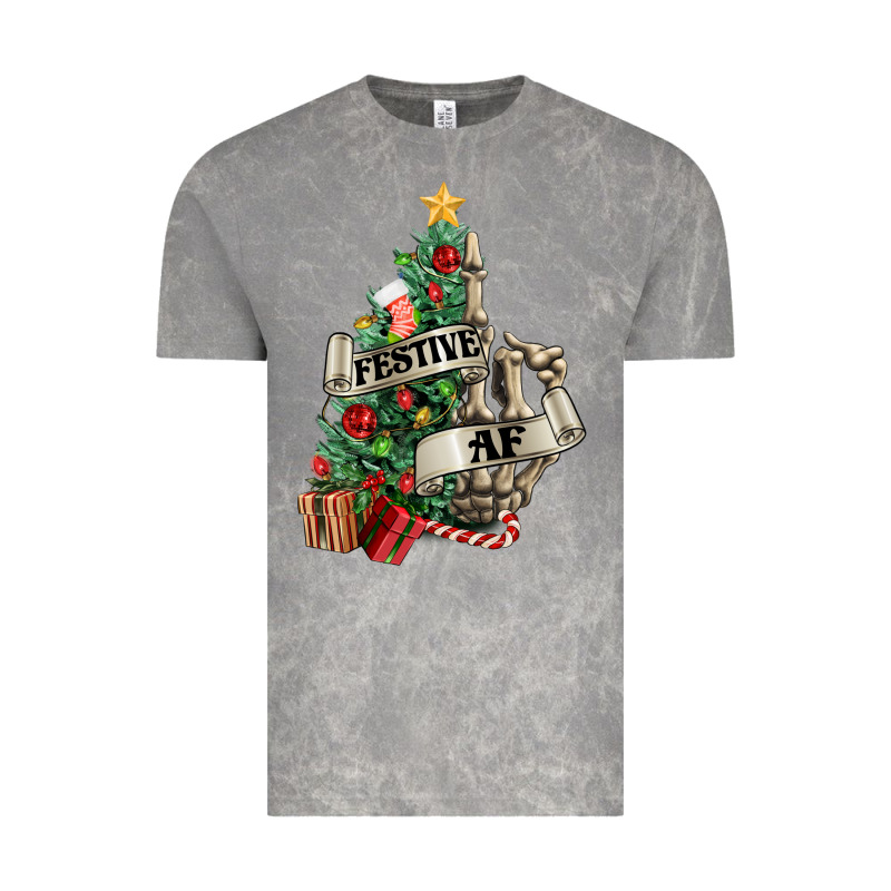 Festive Af Christmas Middle Finger Vintage Tee by NancyCooperArtShop | Teevron