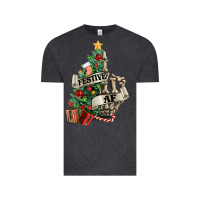 Vintage Black Festive af Christmas middle finger Vintage Tee - NancyCooperArtShop