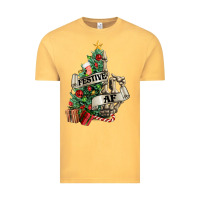 Vintage Mustard Festive af Christmas middle finger Vintage Tee - NancyCooperArtShop