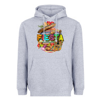 Heather Grey Fiesta Heavyweight Hoodie - FaDigitalArtStudio
