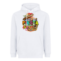 White Fiesta Heavyweight Hoodie - FaDigitalArtStudio