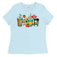 Baby Blue school bus driver coffee cups Ladies Tee - Jasminsmagicworld