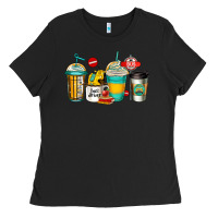 Black school bus driver coffee cups Ladies Tee - Jasminsmagicworld