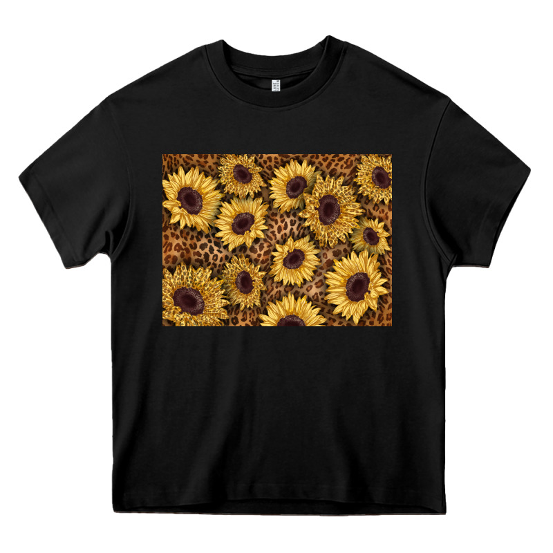 Sunflower Leopard Background 3200x2400 Heavy Core Tee by AdoDesignShop | Teevron