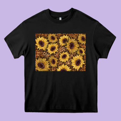 Sunflower Leopard Background 3200x2400 Heavy Core Tee Designed By Adodesignshop