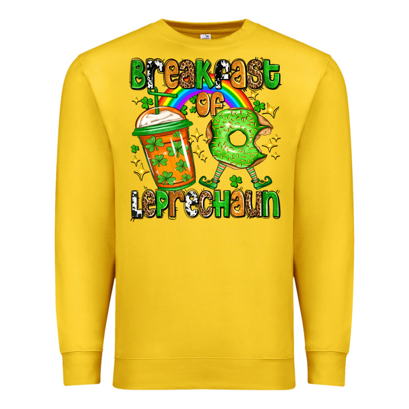 St. Patrick's Breakfast Of Leprechaun Premium Sweatshirt by OliviaCreatesArt | Teevron