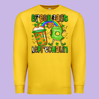 St. Patrick's Breakfast Of Leprechaun Premium Sweatshirt Designed By Oliviacreatesart