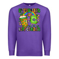 Purple St. Patrick's Breakfast of leprechaun Premium Sweatshirt - OliviaCreatesArt