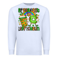 White St. Patrick's Breakfast of leprechaun Premium Sweatshirt - OliviaCreatesArt