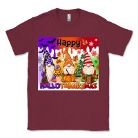 Burgundy happy hallothanksmas gnomies Classic Tee - MaliasSmallBusiness