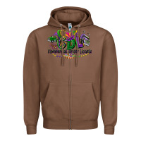 Chestnut cdl mardi gras Zipper Hoodie - CowGirlArtShop